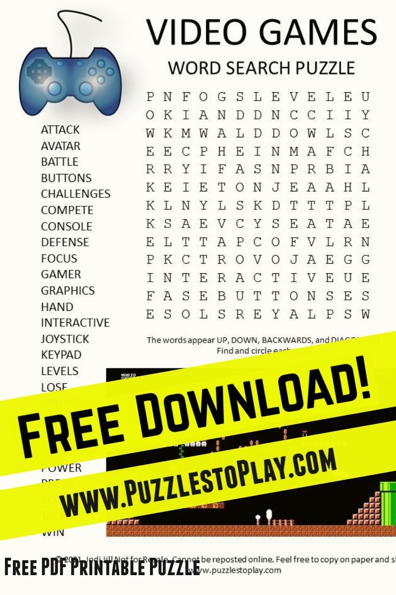 Word Search Online Printable