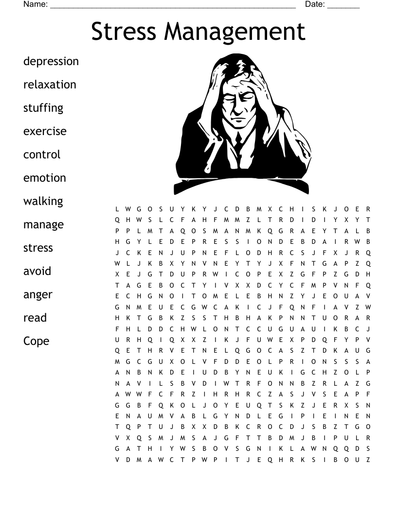 Coping Skills Word Search WordMint
