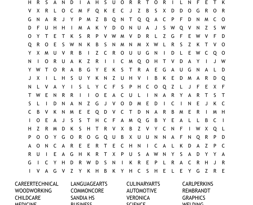 CTE WORKSHOP Word Search WordMint