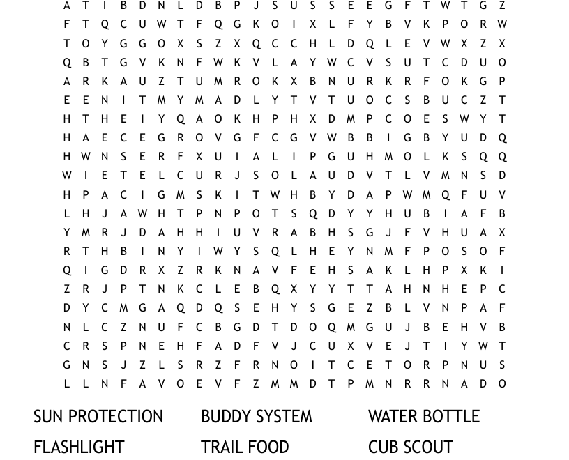 Cub Scouts Word Search WordMint