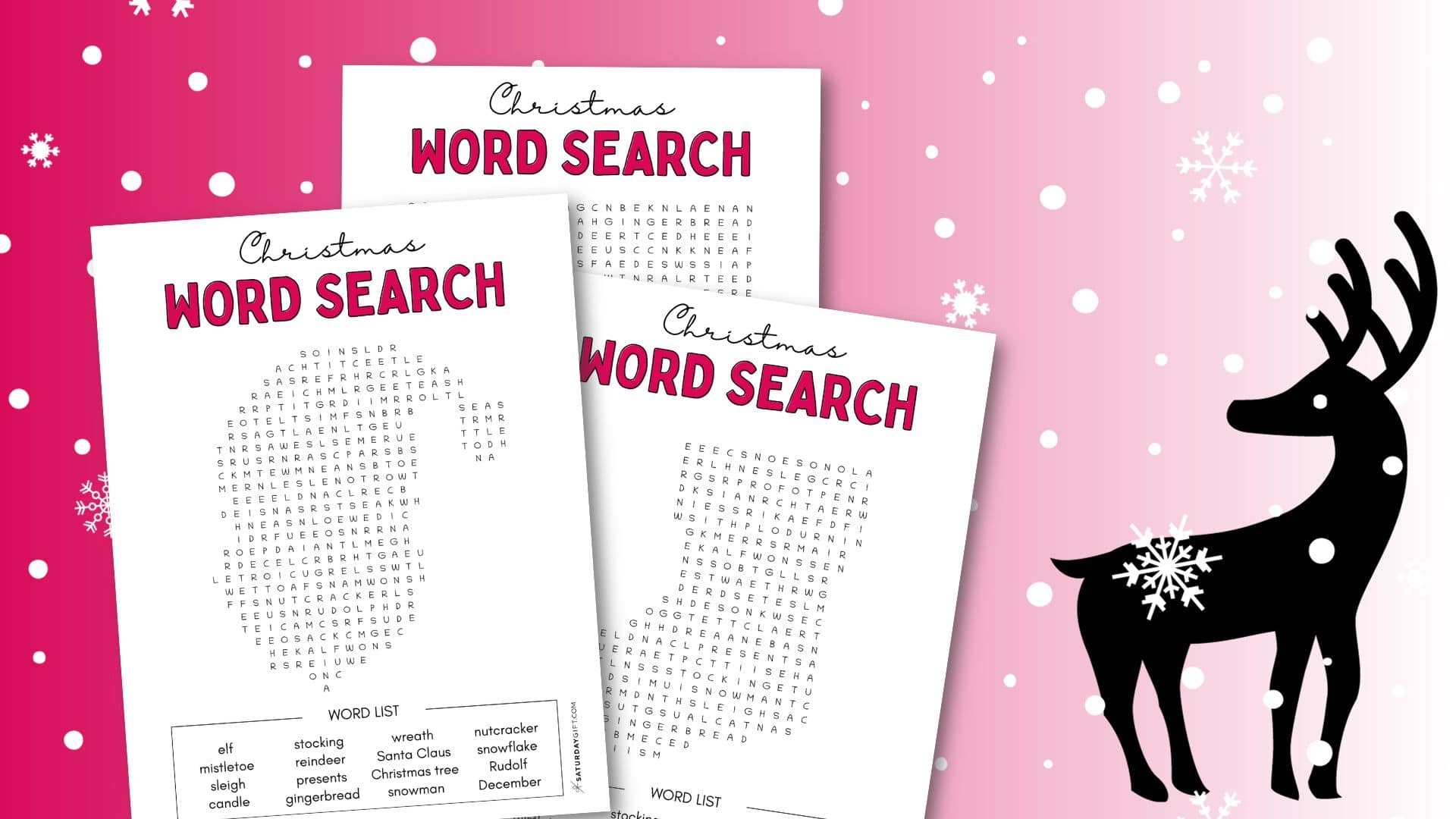 Christmas Word Search Sheets Printables