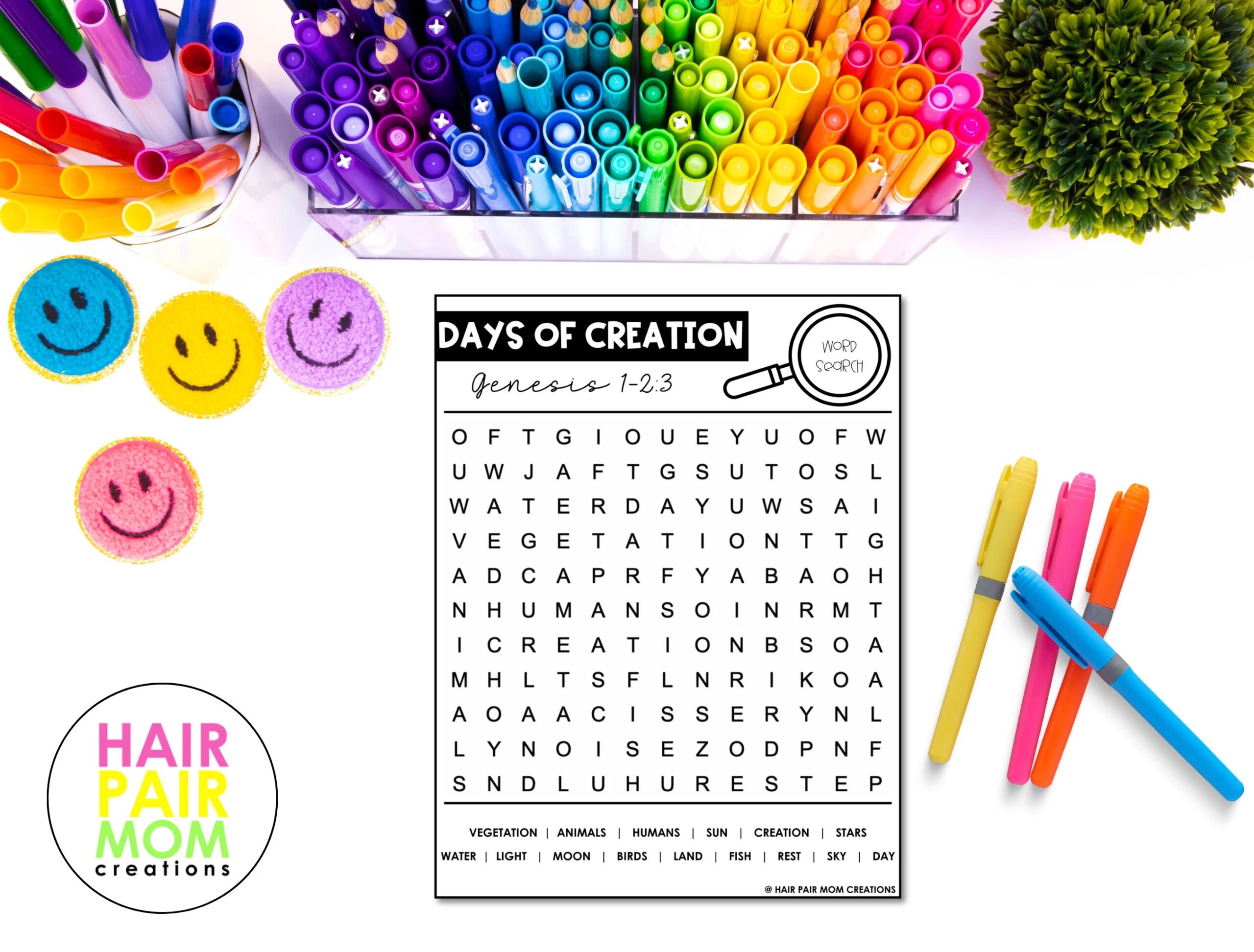 Creation Word Search Printable