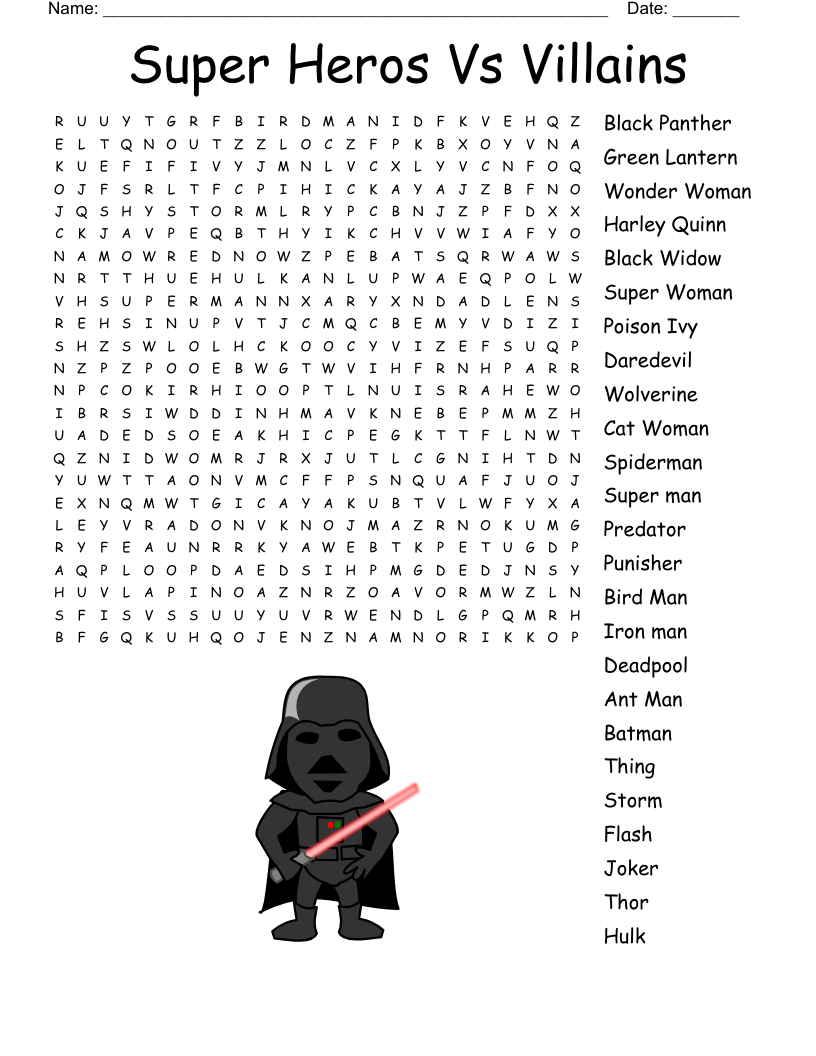 Printable Word Searches Deadpool Printable Word Searches Deadpool