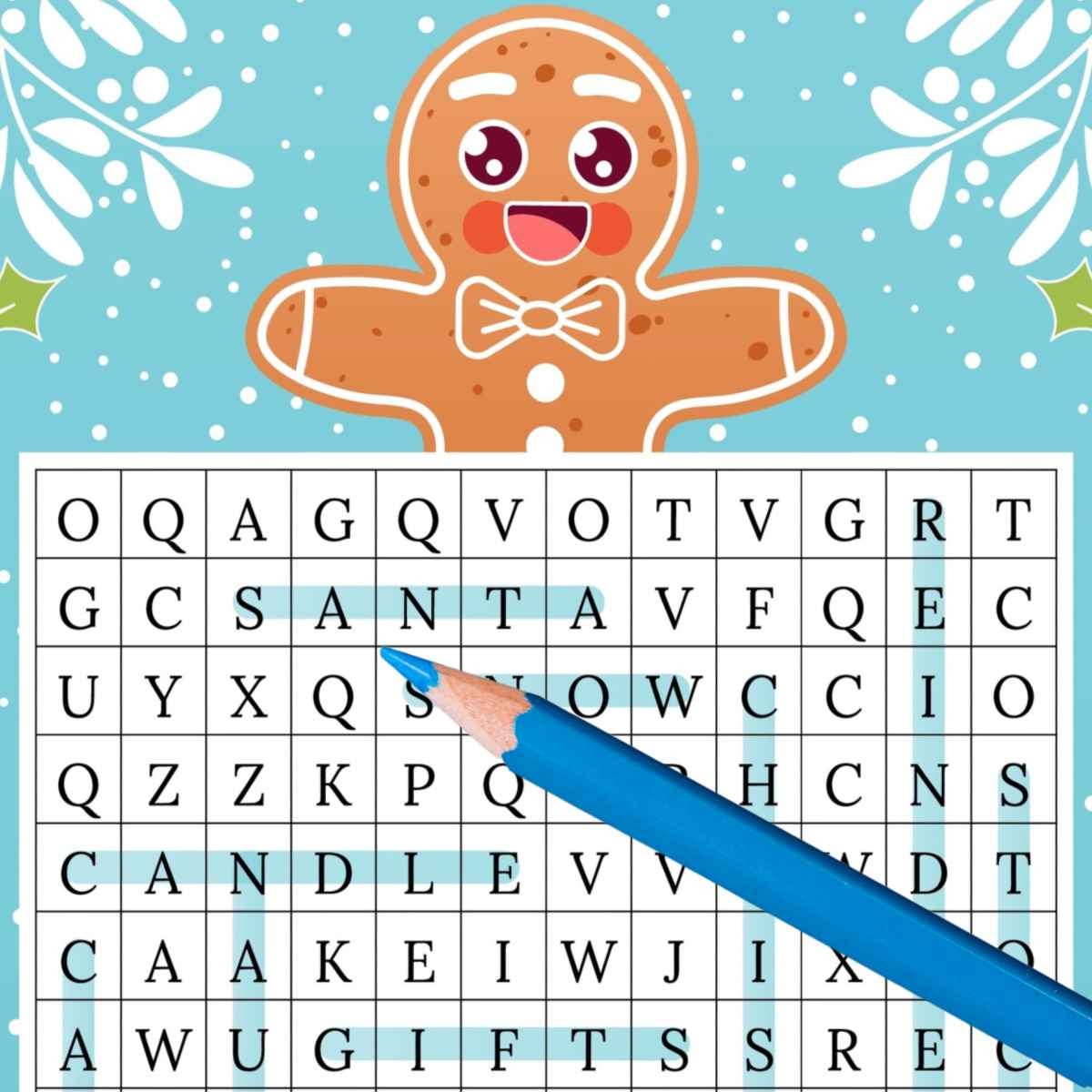 December Word Search Printable National Days Word Find Puzzle