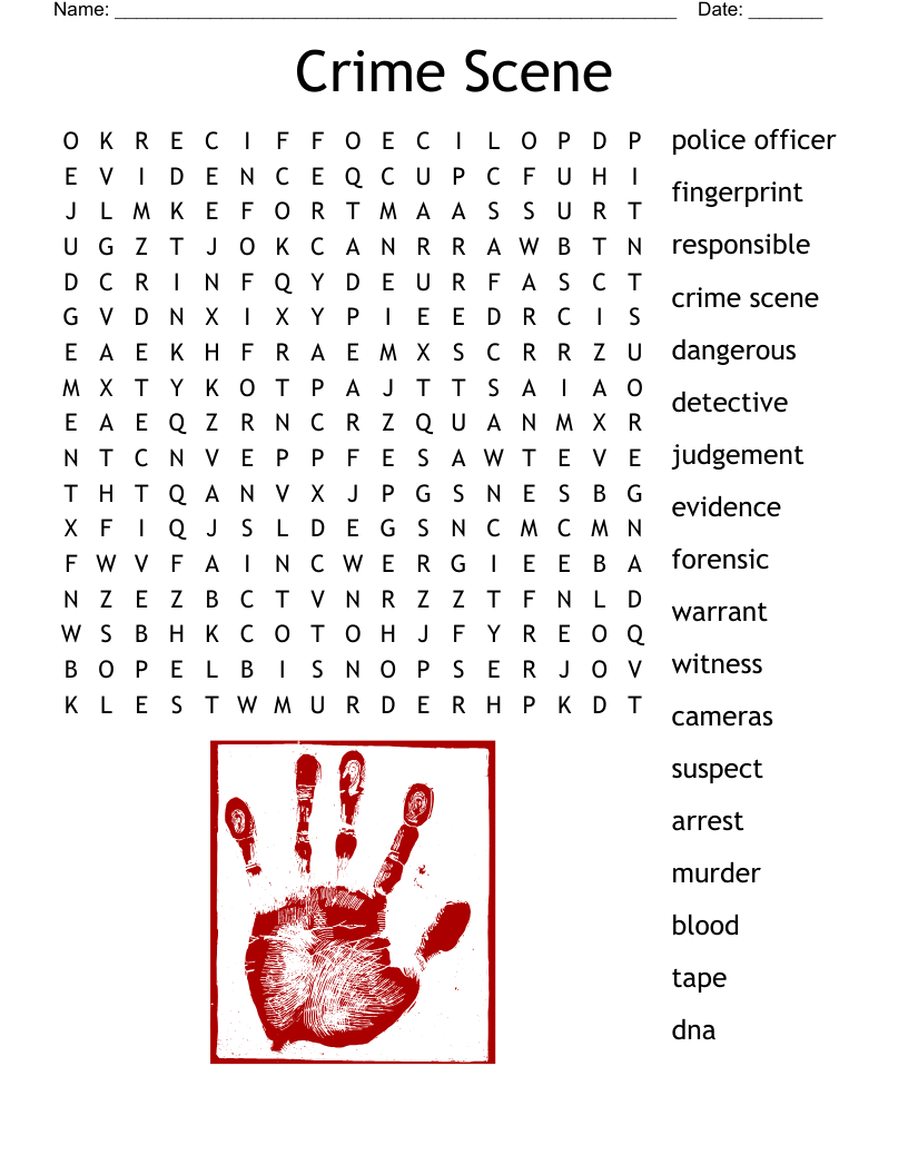 Detectives Word Search WordMint
