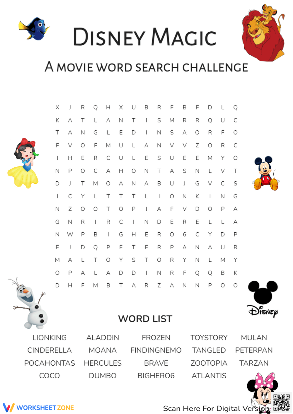 Disney Word Search