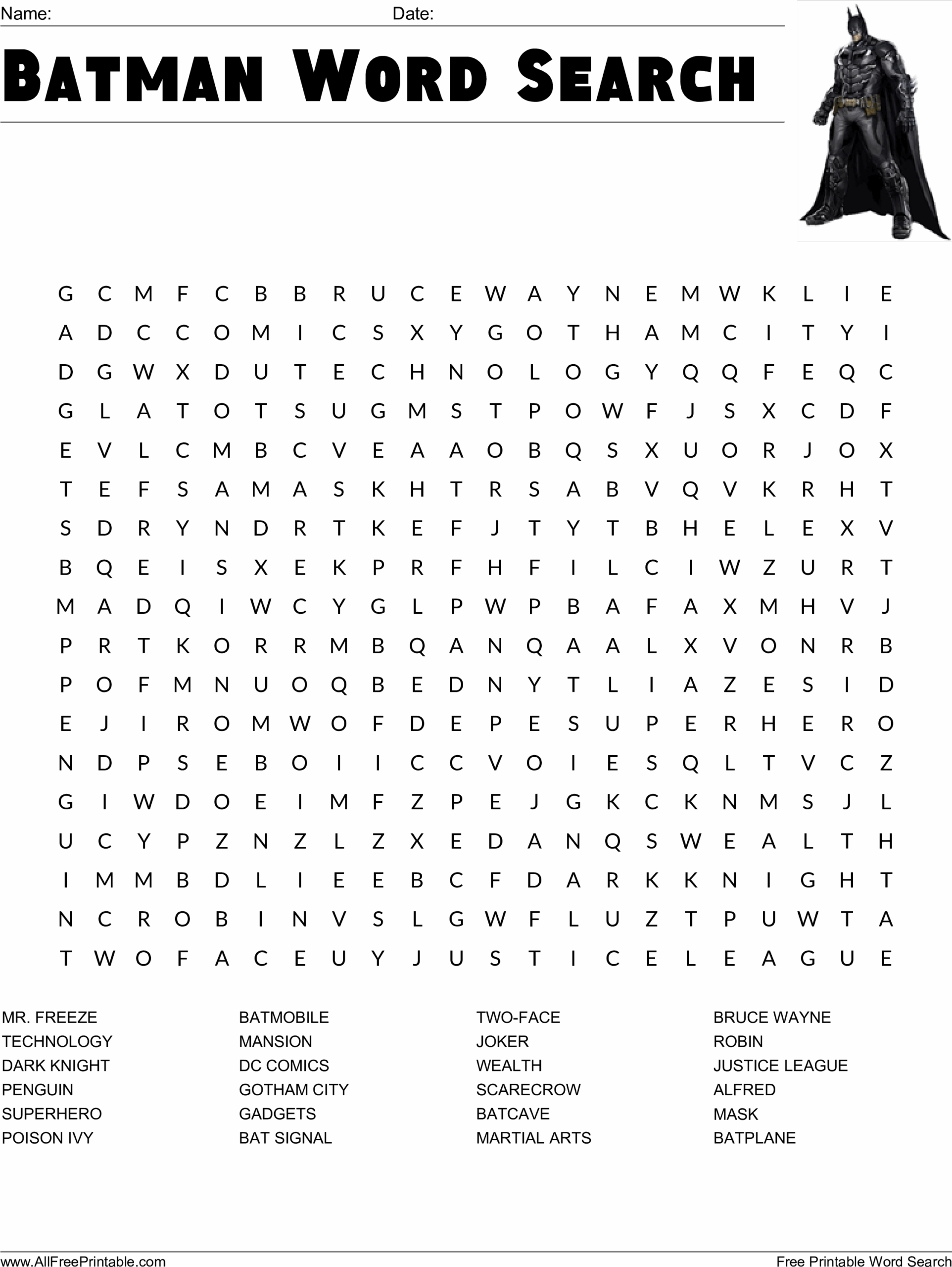 Download HD Batman Word Search Main Image Hawaii Word Search Transparent PNG Image NicePNG