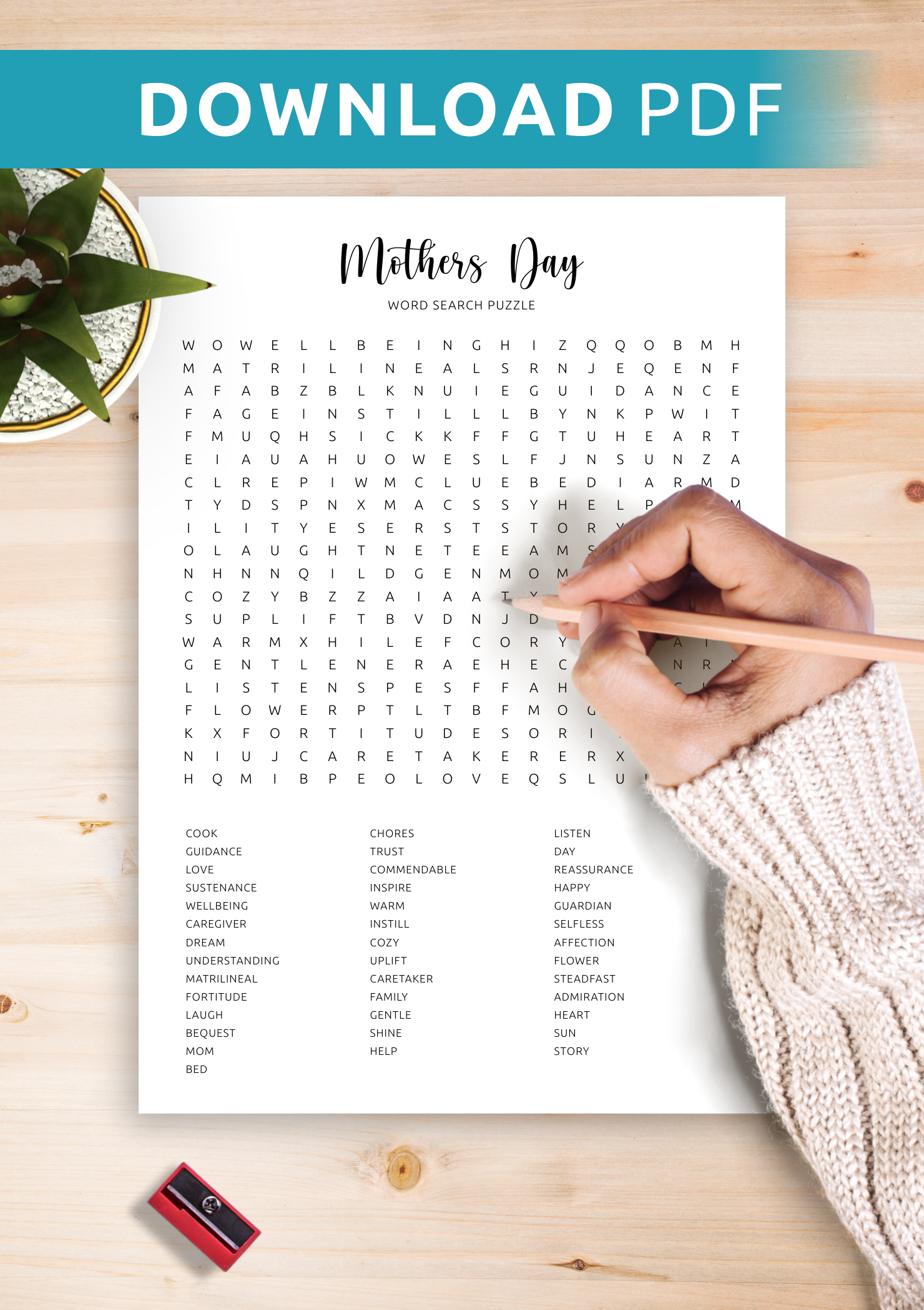 Download Mother s Day Word Search Printable In PDF