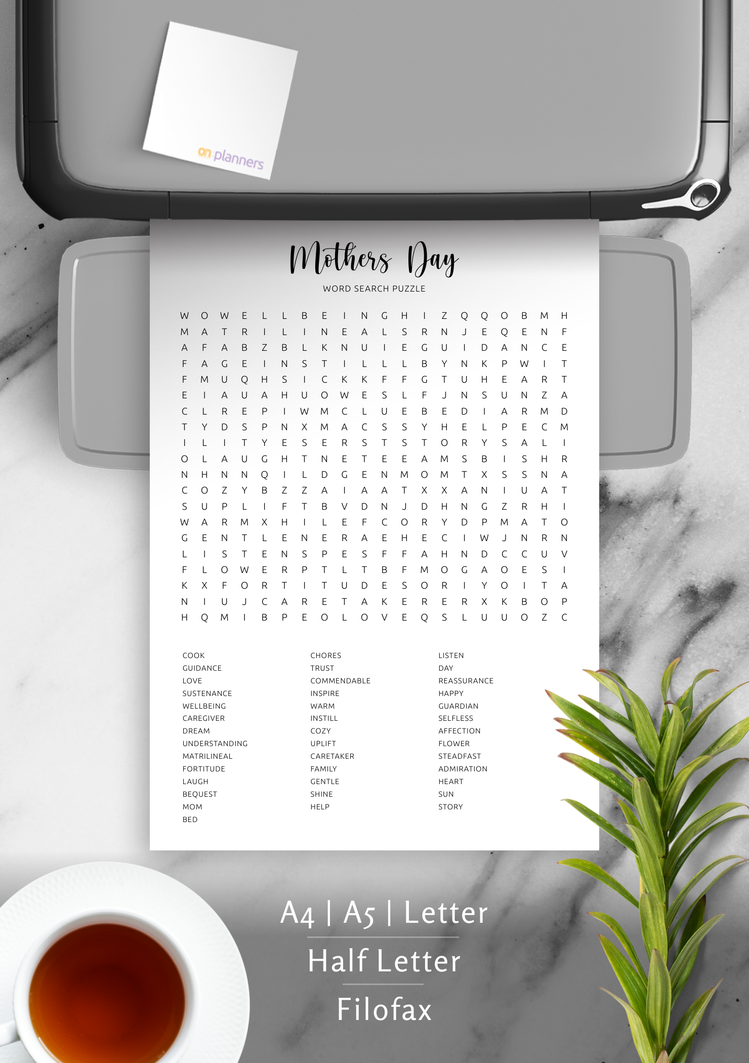 Printable Mothers Day Word Search