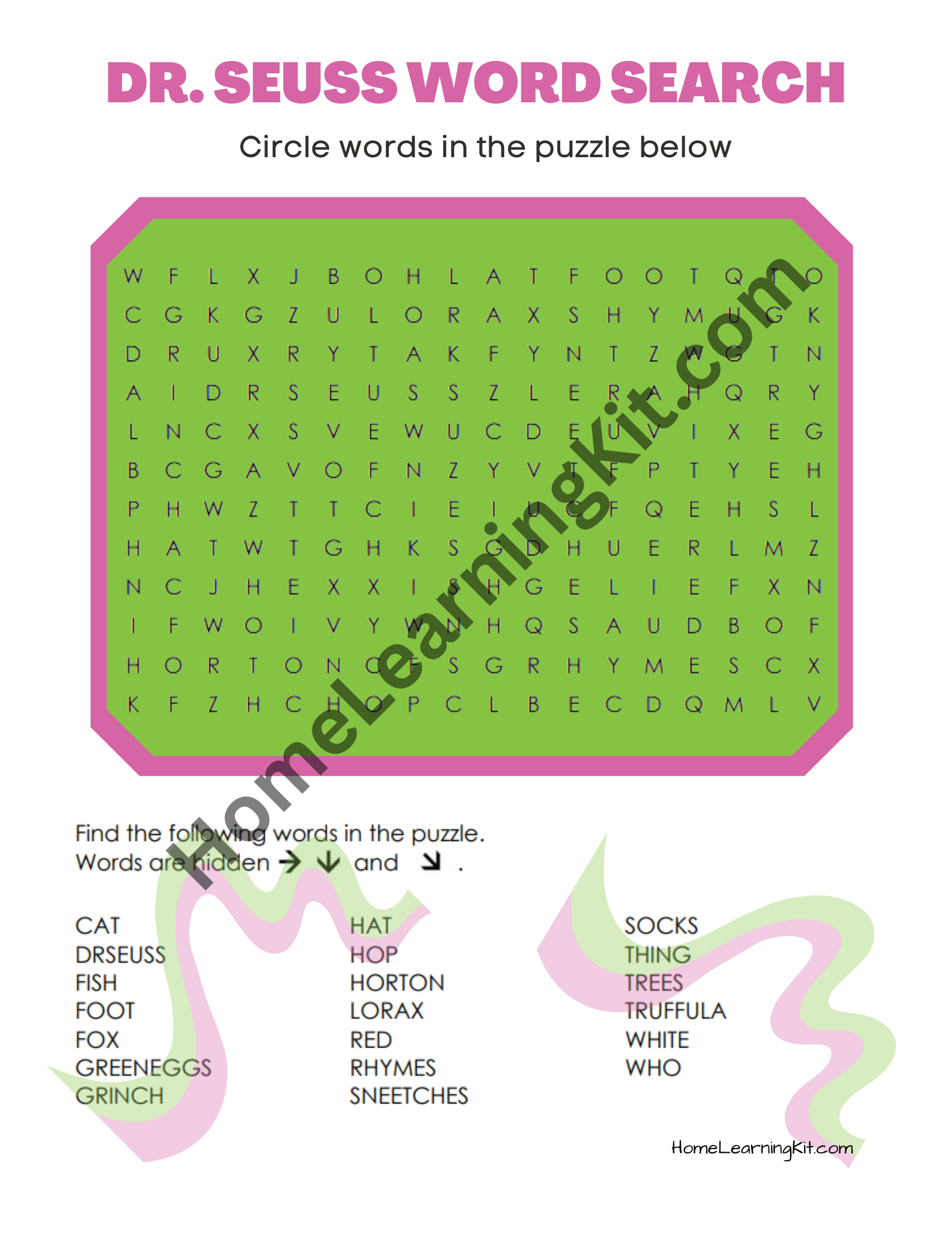 dr seuss day packet home learning kit dr seuss day packet home learning kit