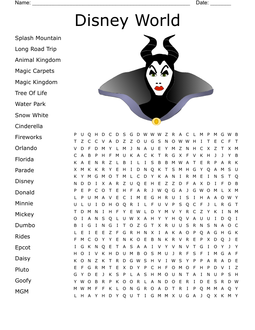 Dumbo Word Search Printable