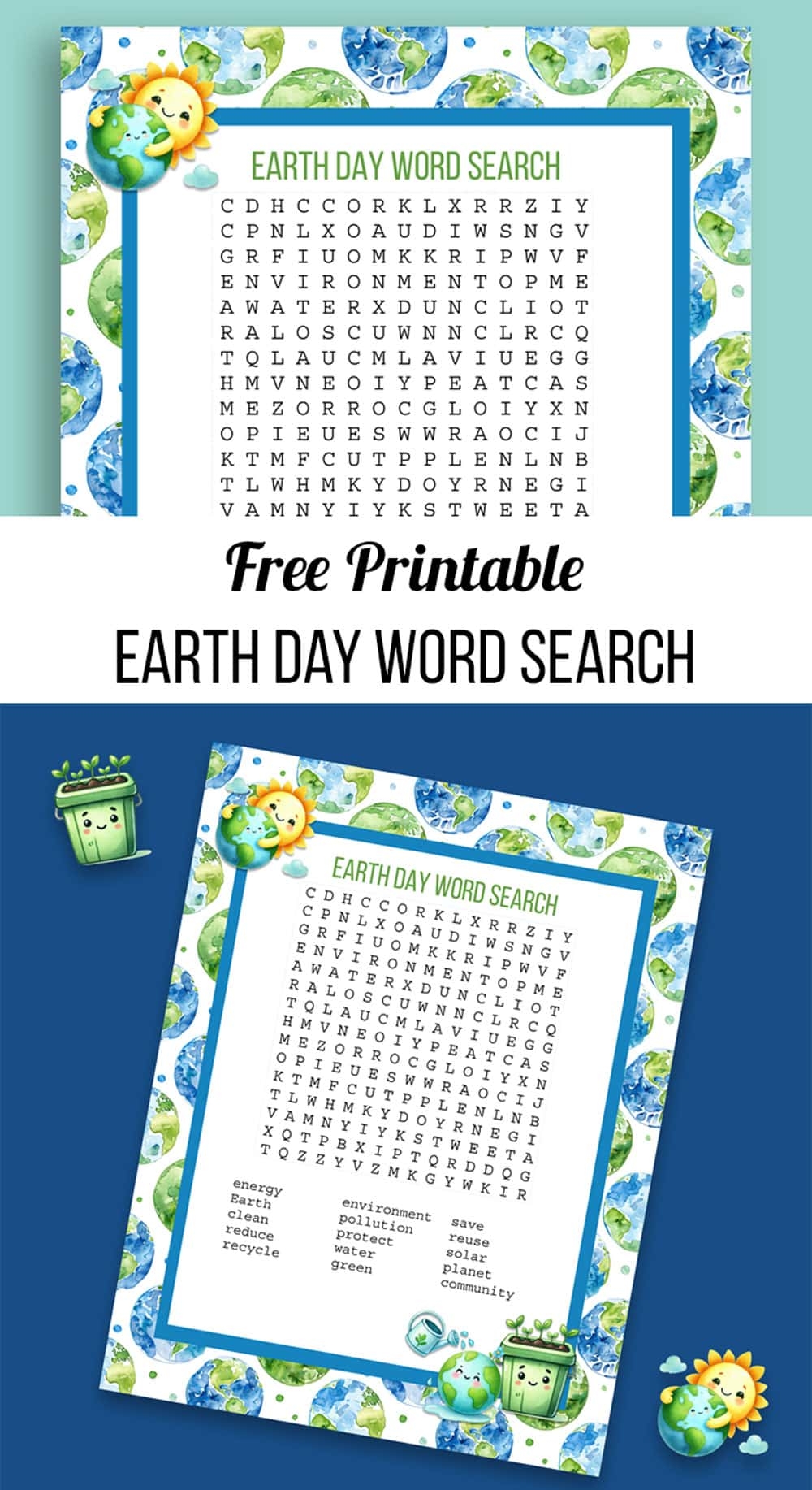 Earth Day Word Search Free Printable Earth Day Word Search Free Printable