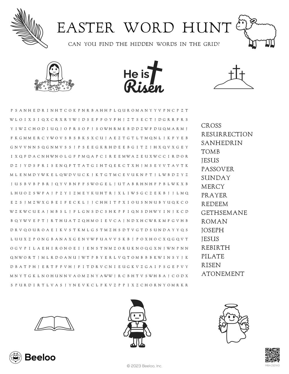 Easter themed Word Searches Beeloo Printable Crafts And Activities For Kids