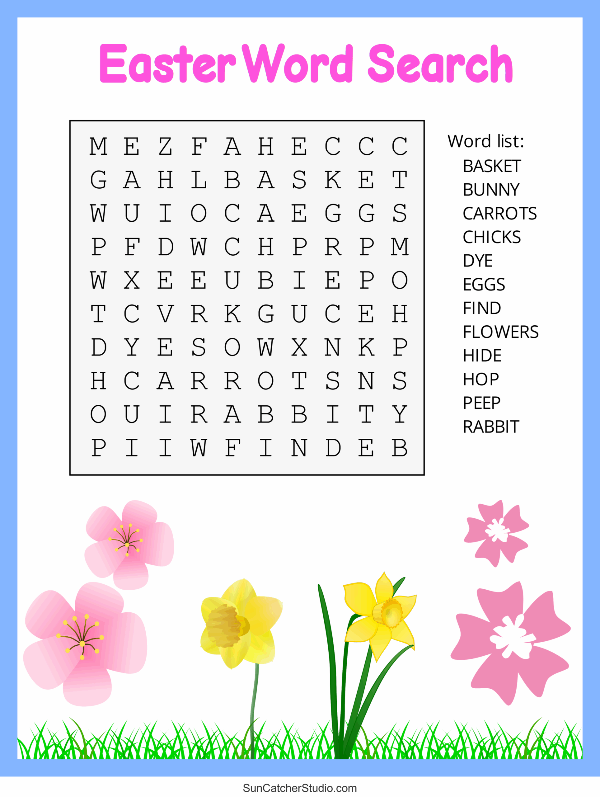 Easter Egg Word Search Printable