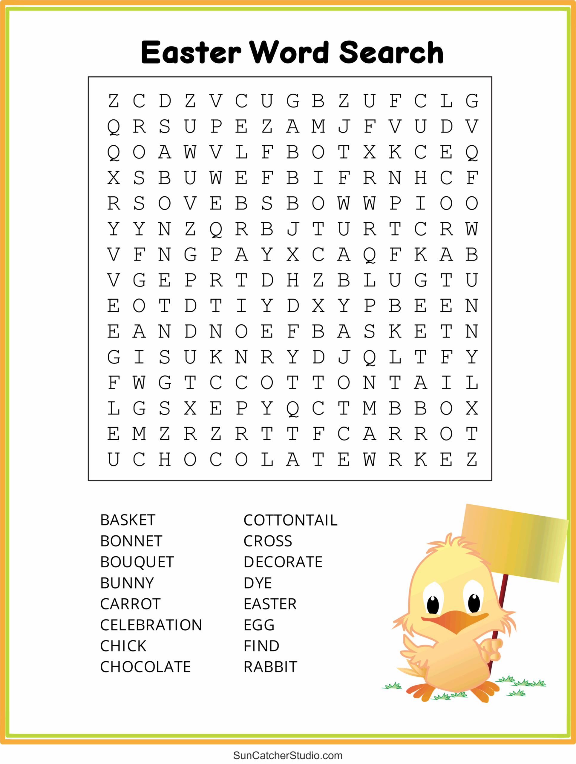 Free Word Search Template Printable