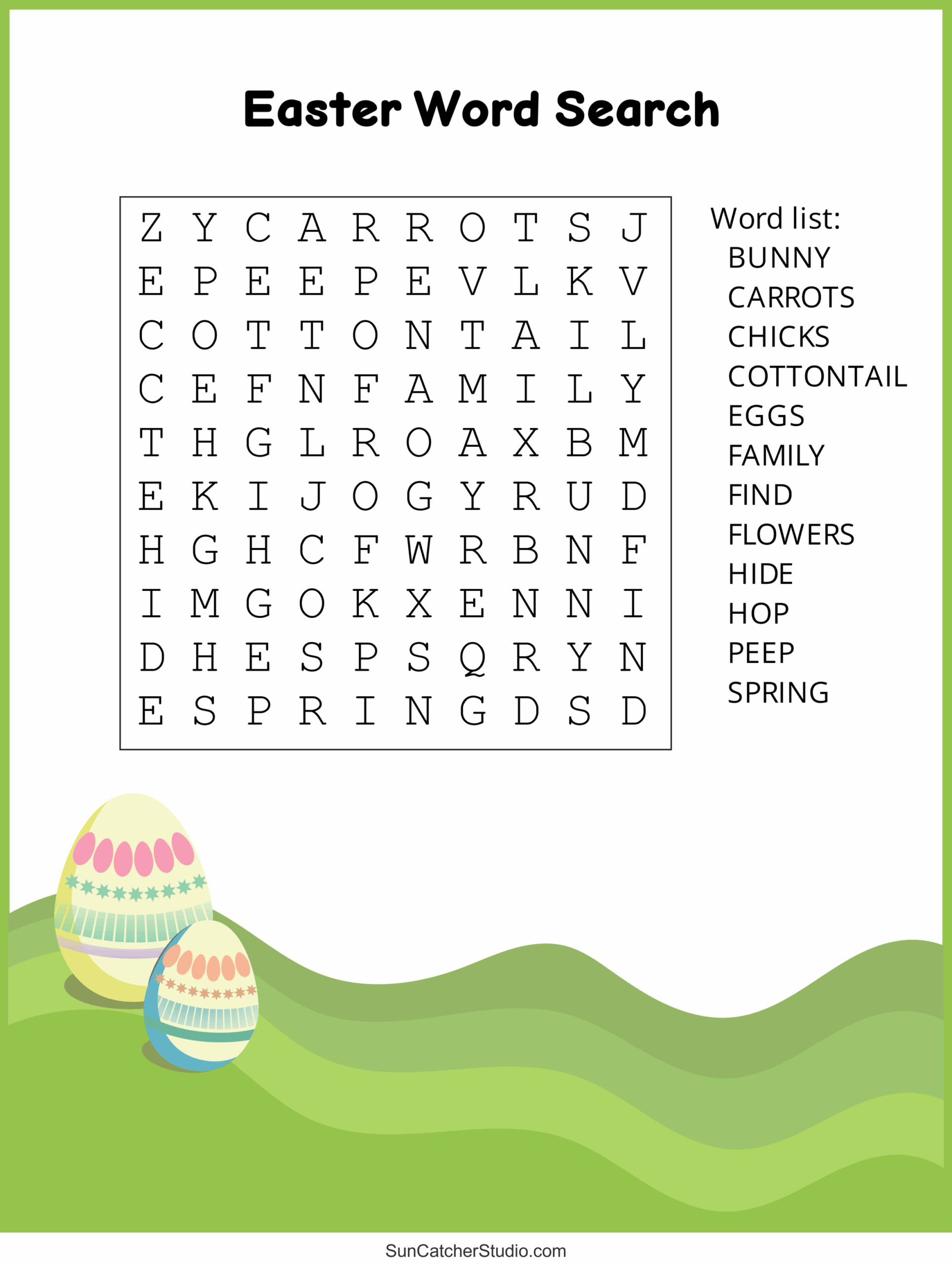 Fun Word Search Printable 2nd Grade