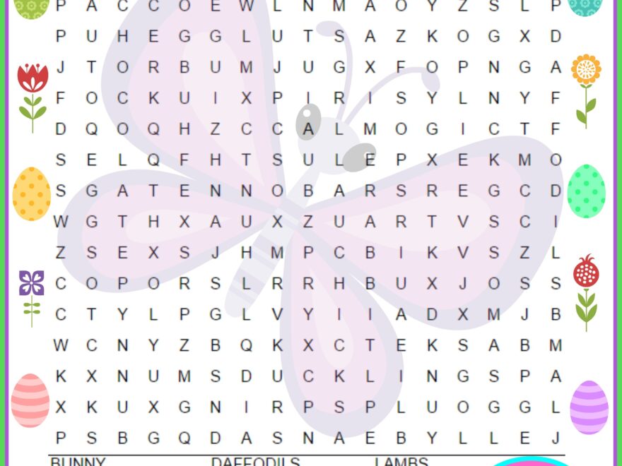 Easter Word Search Free Printable Thrifty Mommas Tips