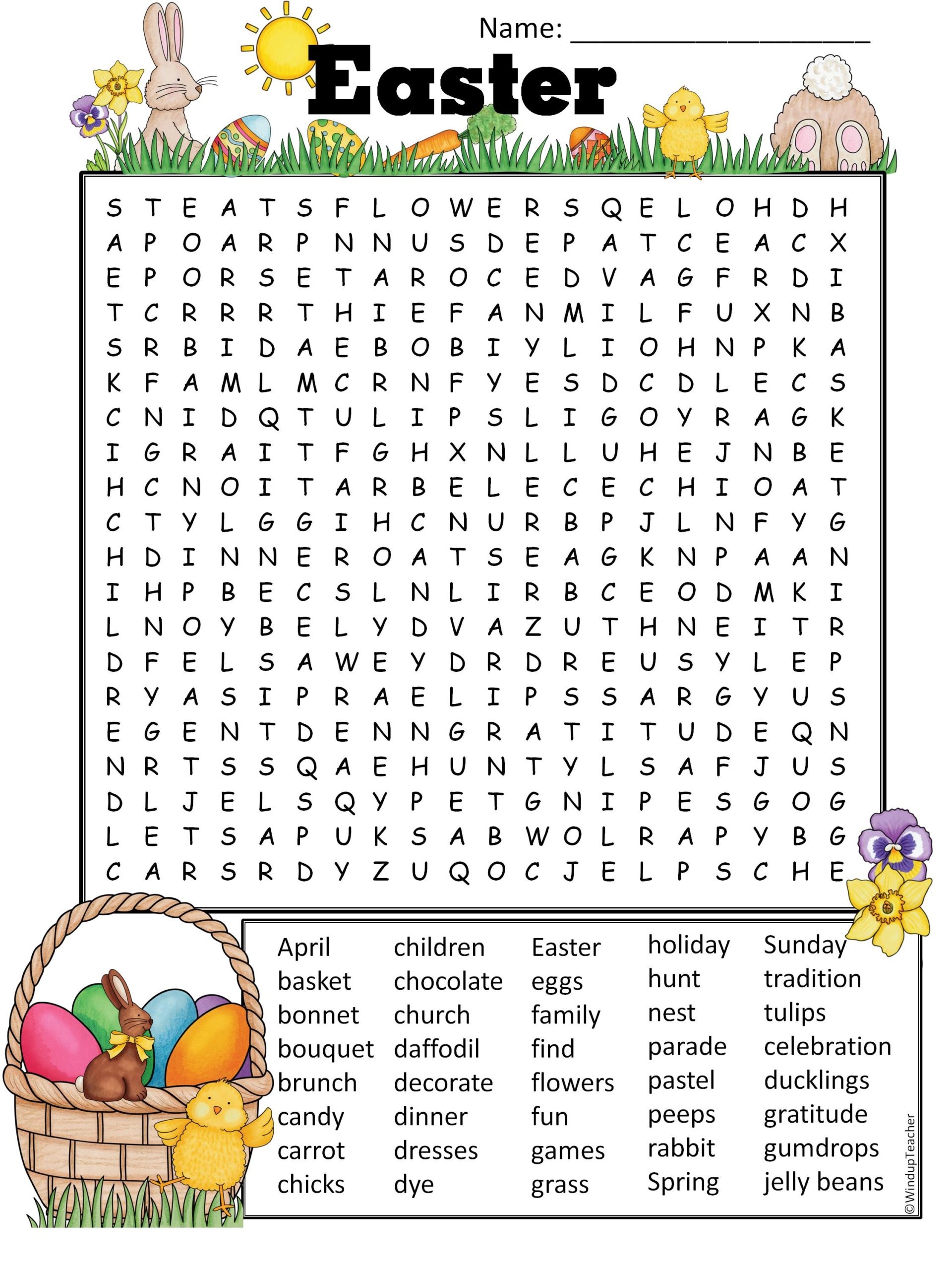 Easter Word Search Hard For Grades 5 To Adult Made By Teachers