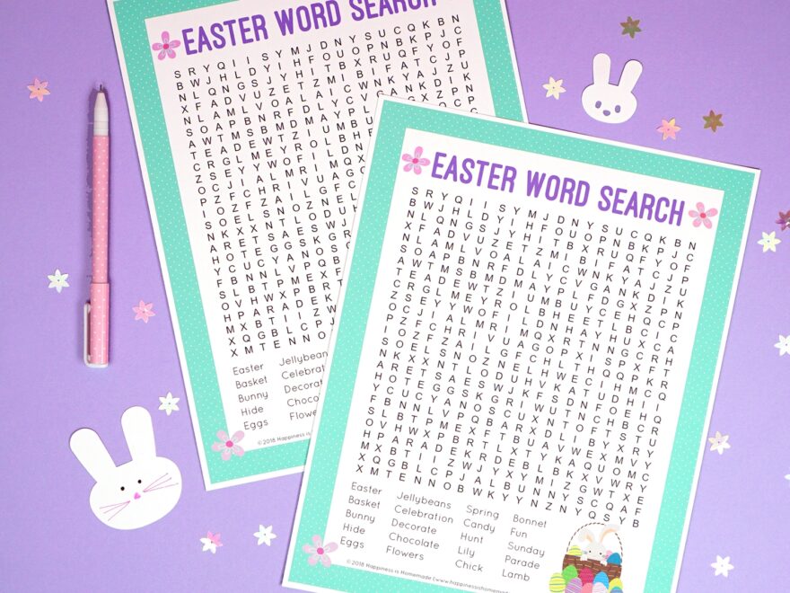 Easter Word Search Printable Happiness Is Homemade