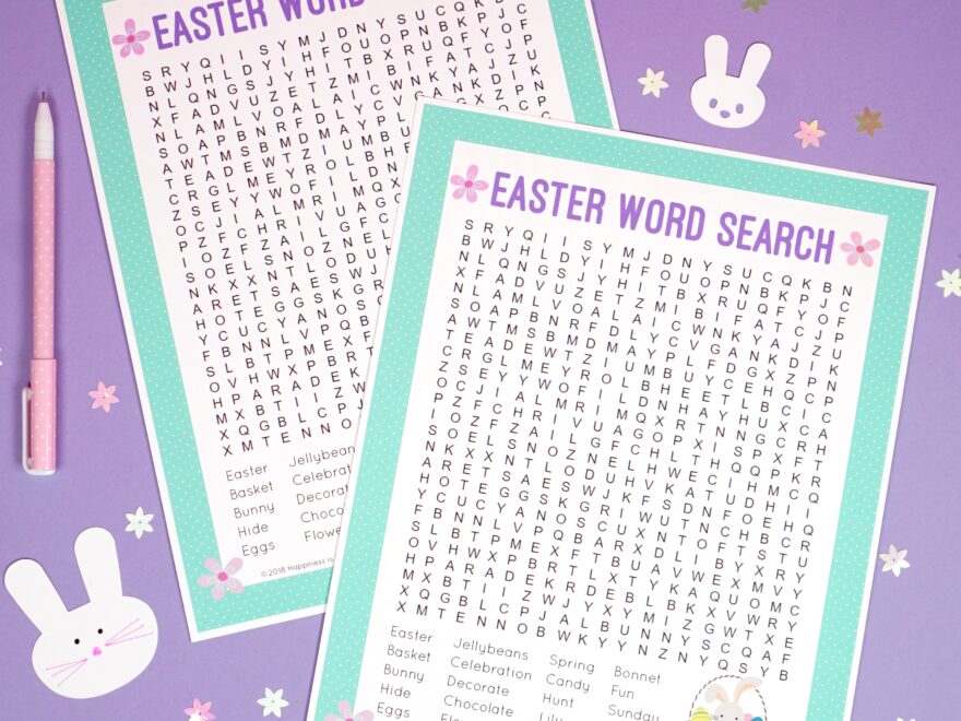 Easter Word Search Printable Happiness Is Homemade
