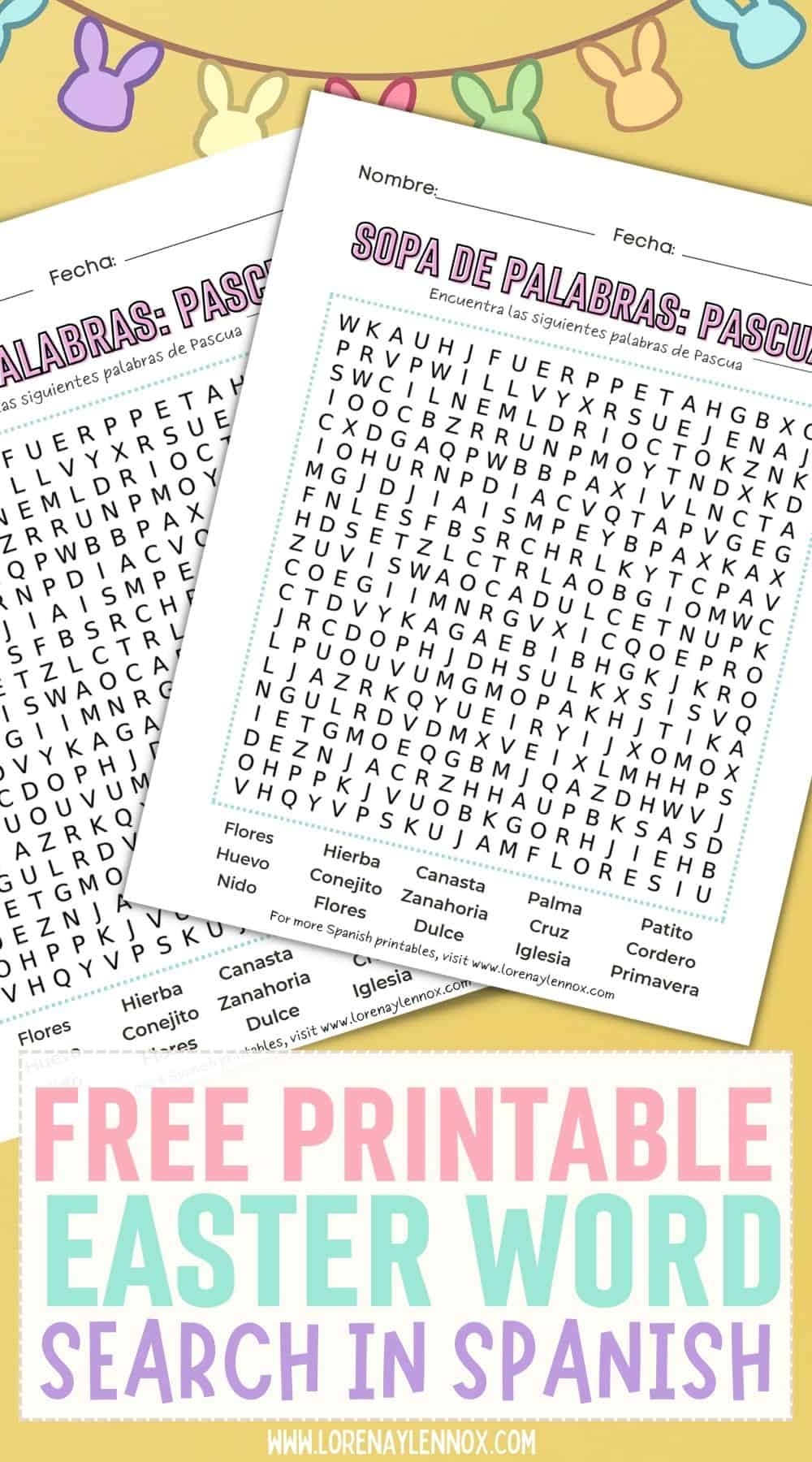 Easter Word Search Printable In Spanish Free Printable Bilingual Beginnings
