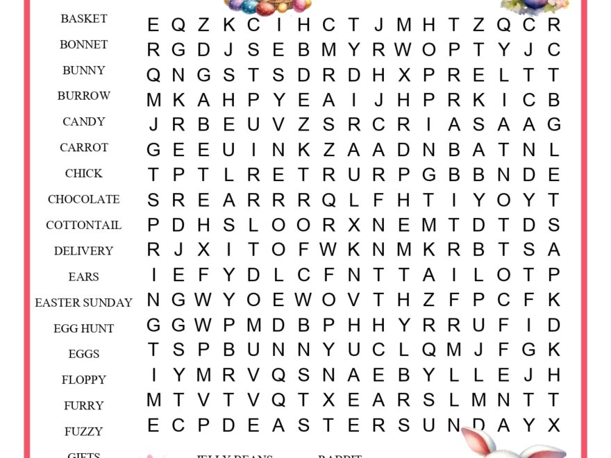 Easter Word Search Puzzles