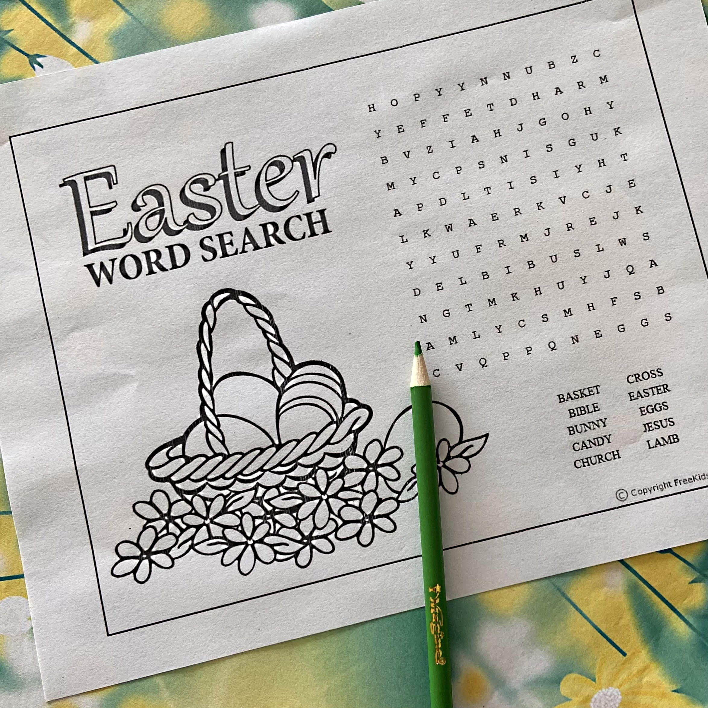 Easter Word Search Printable Easter Bunny Story Printable