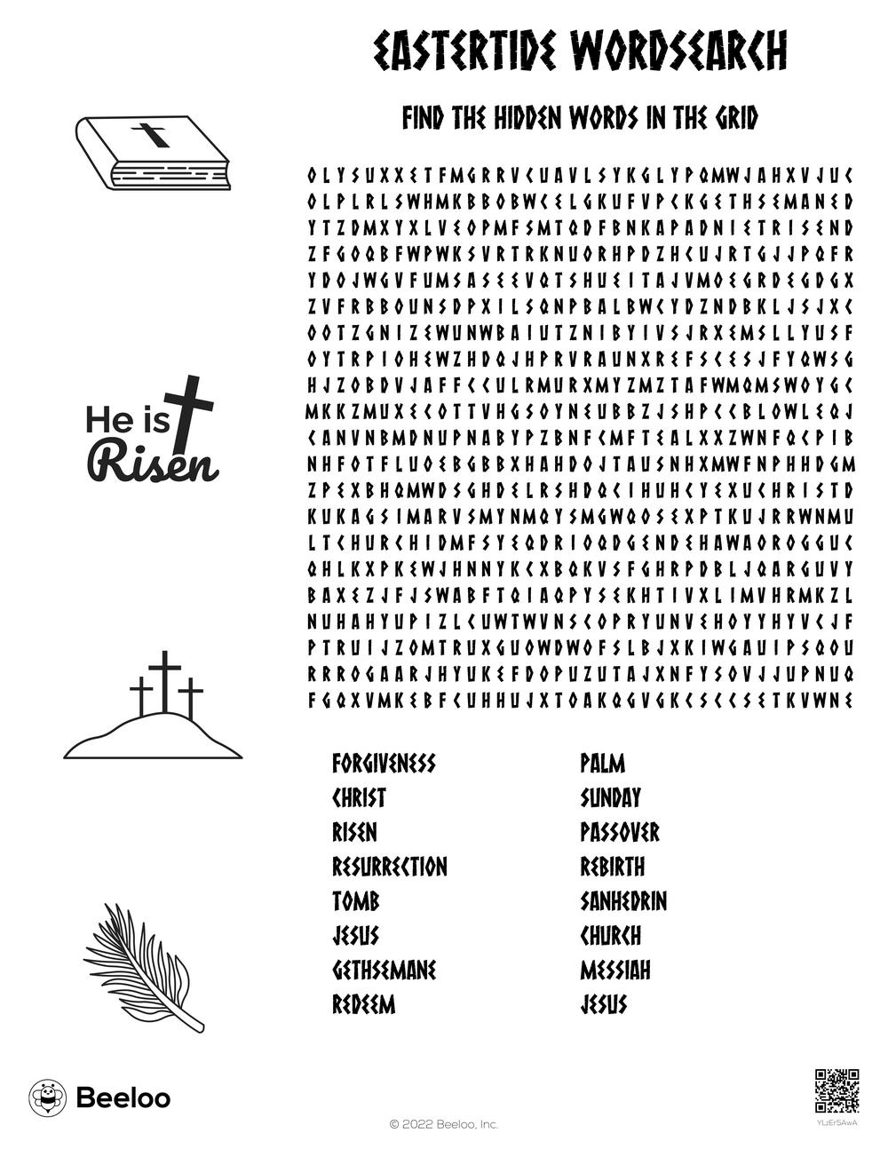 Printable Word Searches For Jesus As A Child