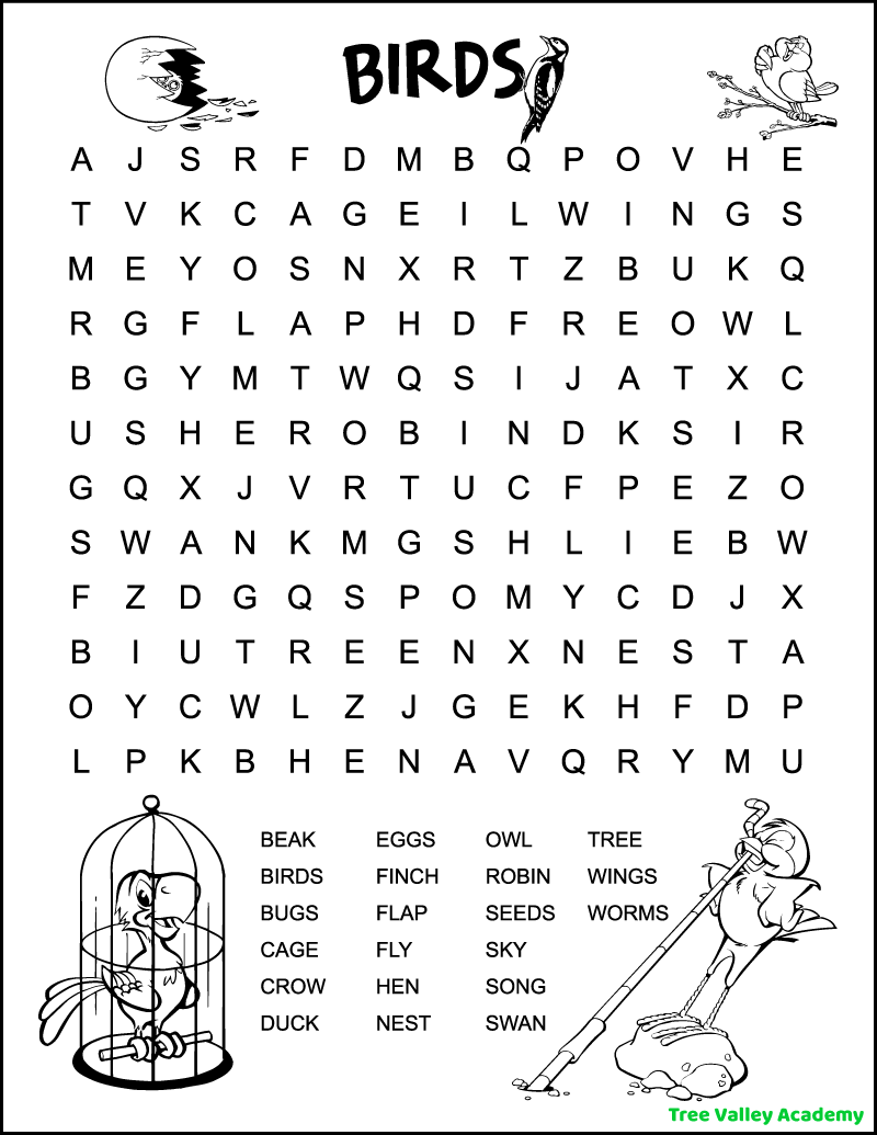 Easy Printable Word Searches For Adults