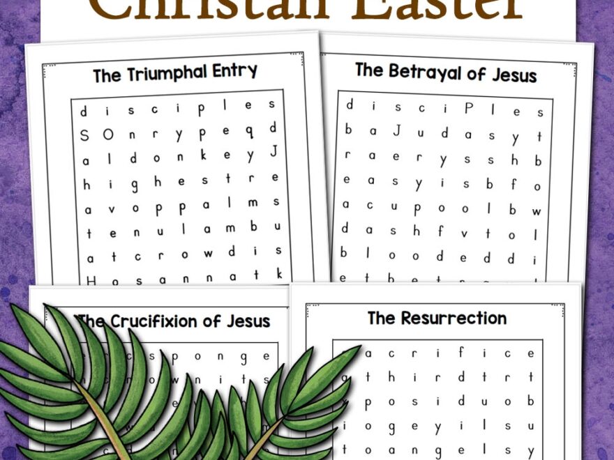 Easy Christian Easter Word Search Printable Packet Mamas Learning Corner