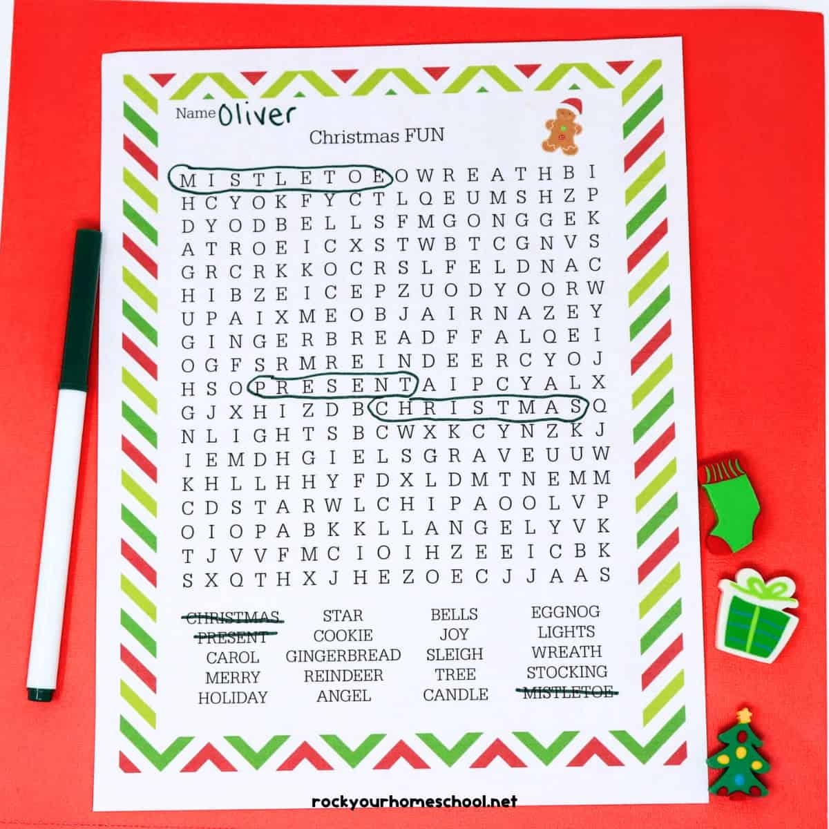 Easy Christmas Word Search Free Printable 