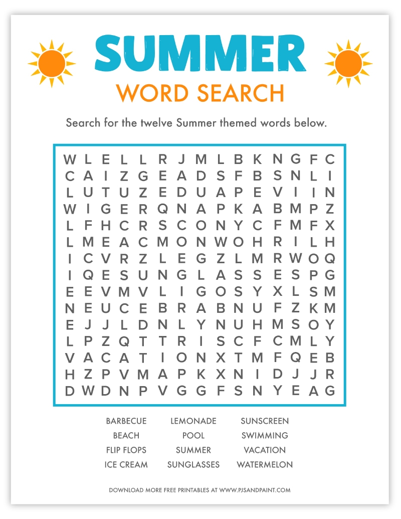 Easy Word Searches Printable