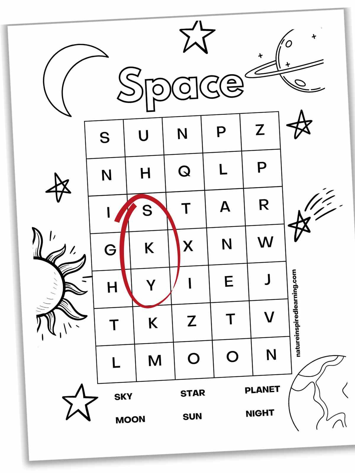 easy word searches for kindergarten nature inspired learning