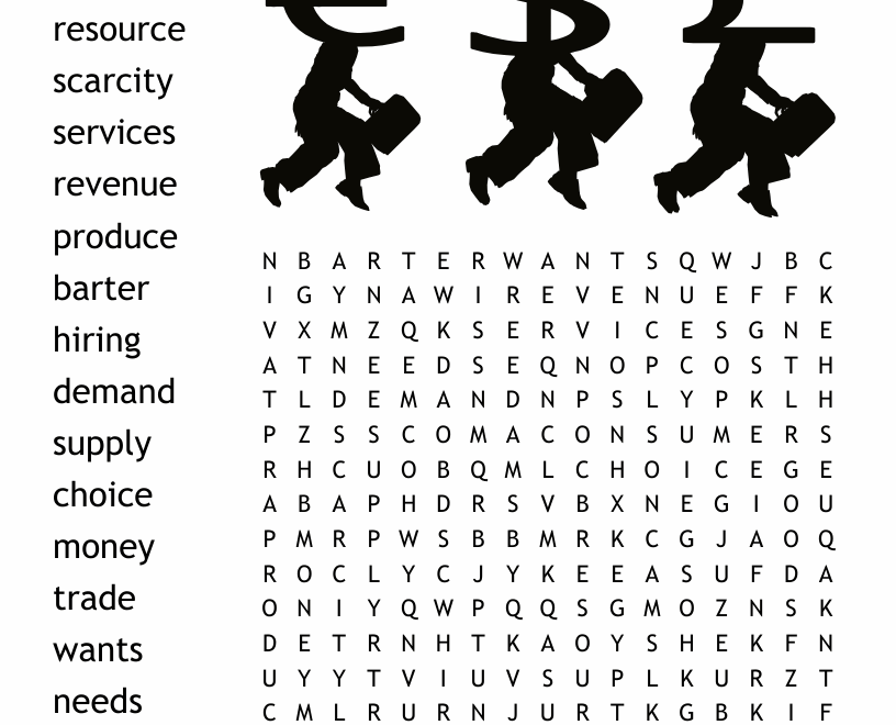 Economics Word Search WordMint
