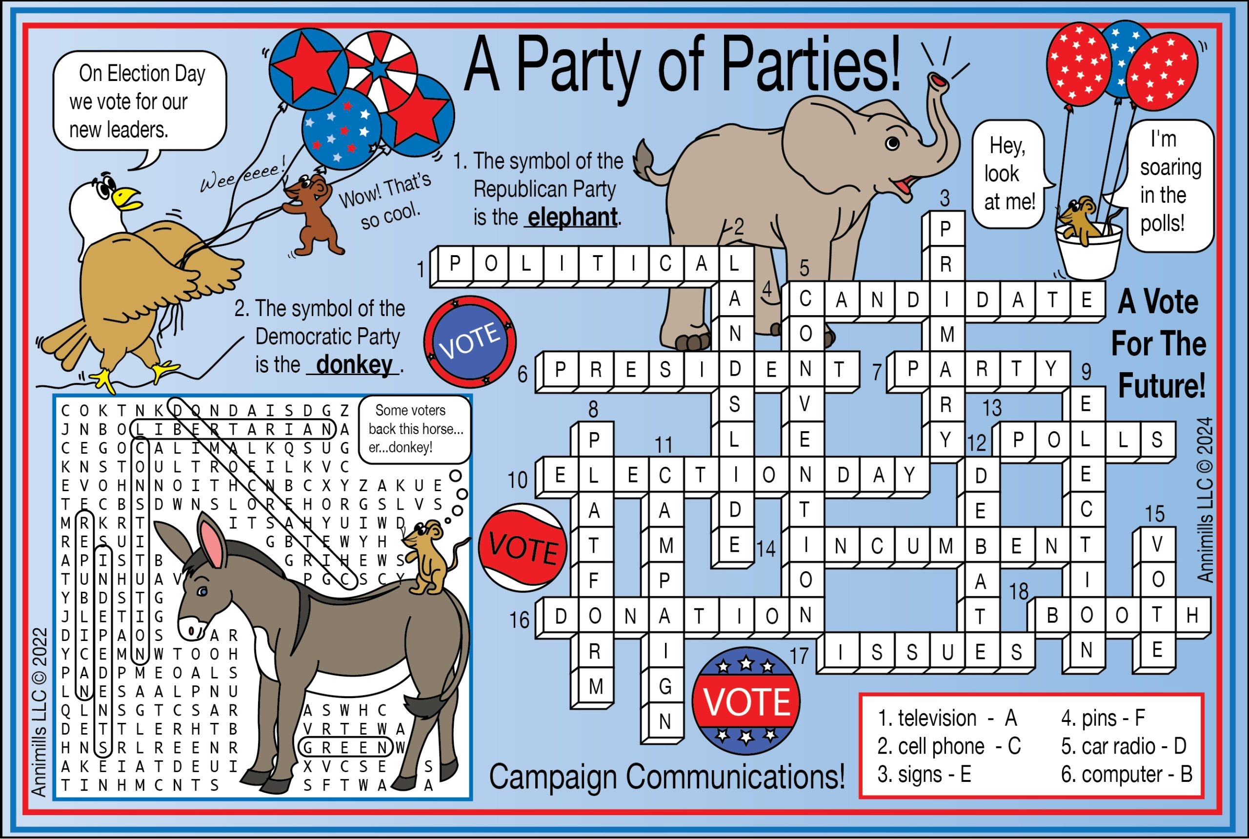 Elections Voting And Political Parties Printable Educational Puzzle Set Made By Teachers
