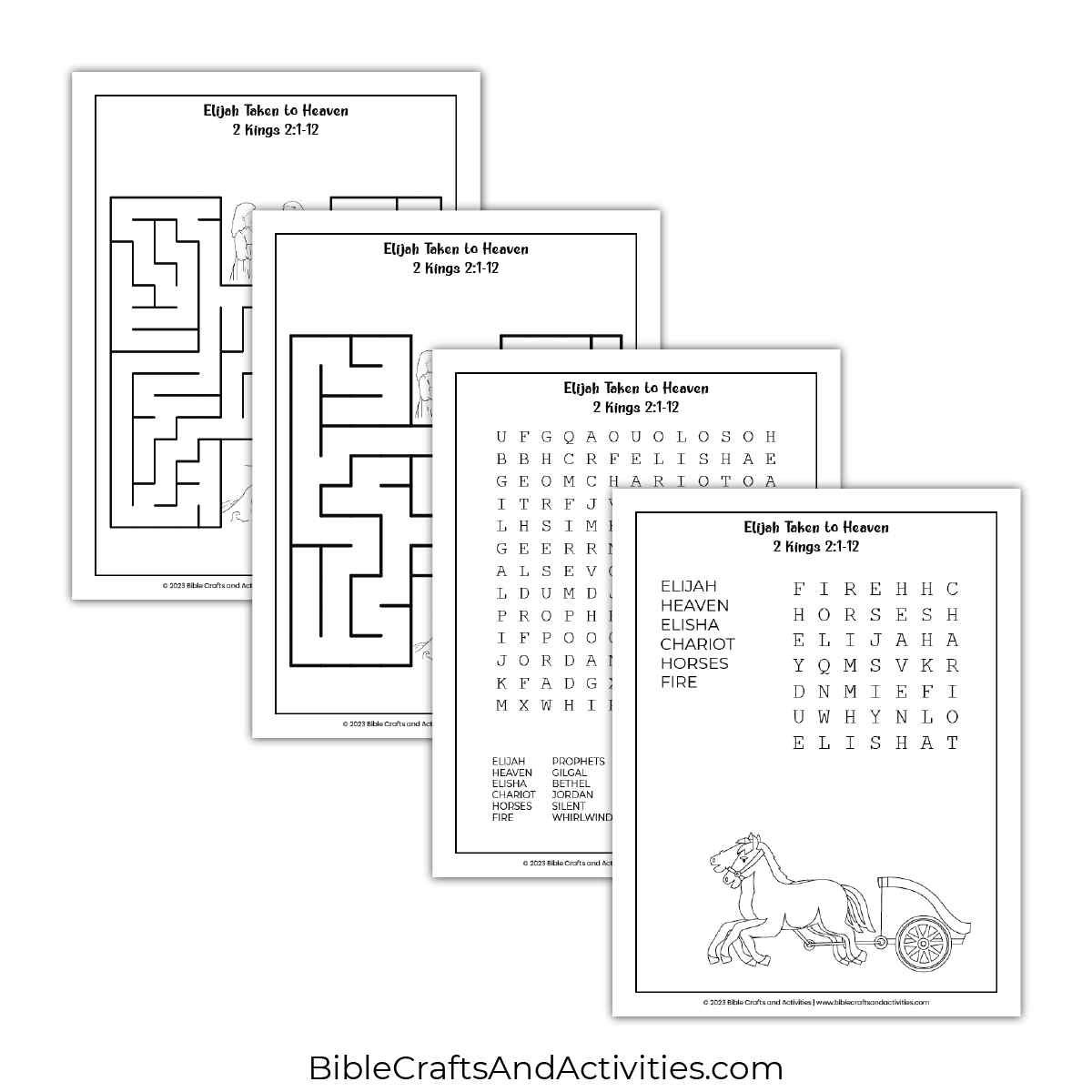 Printable Word Search On Elijah For Kids