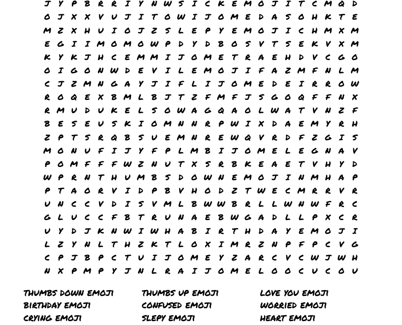 Emojis Word Search WordMint