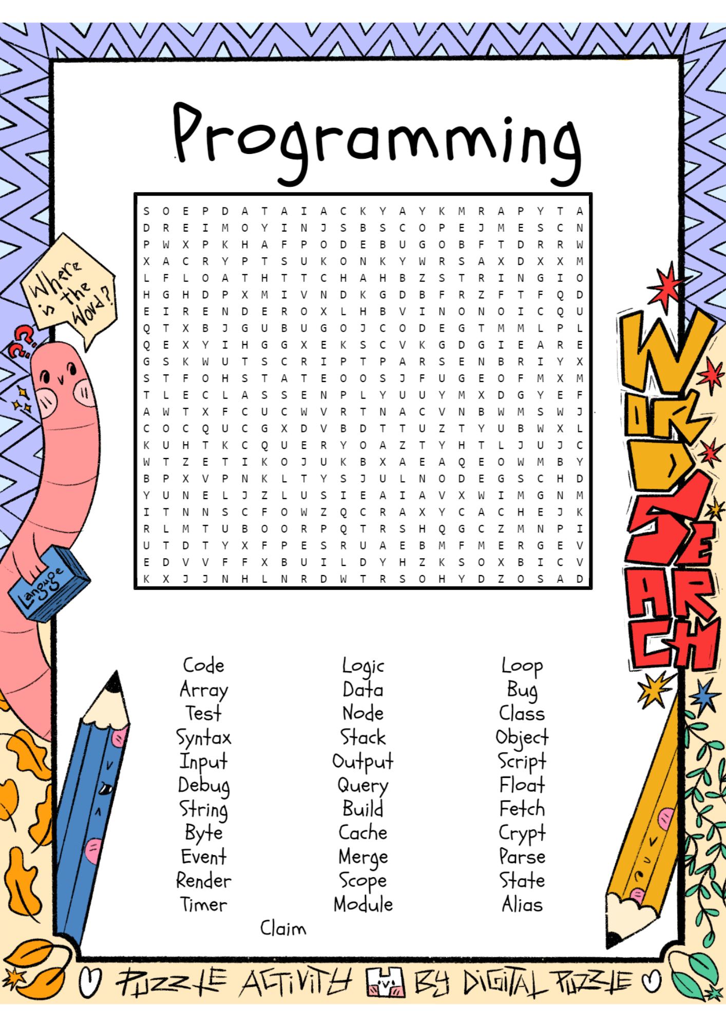 Engineering Word Search Printable