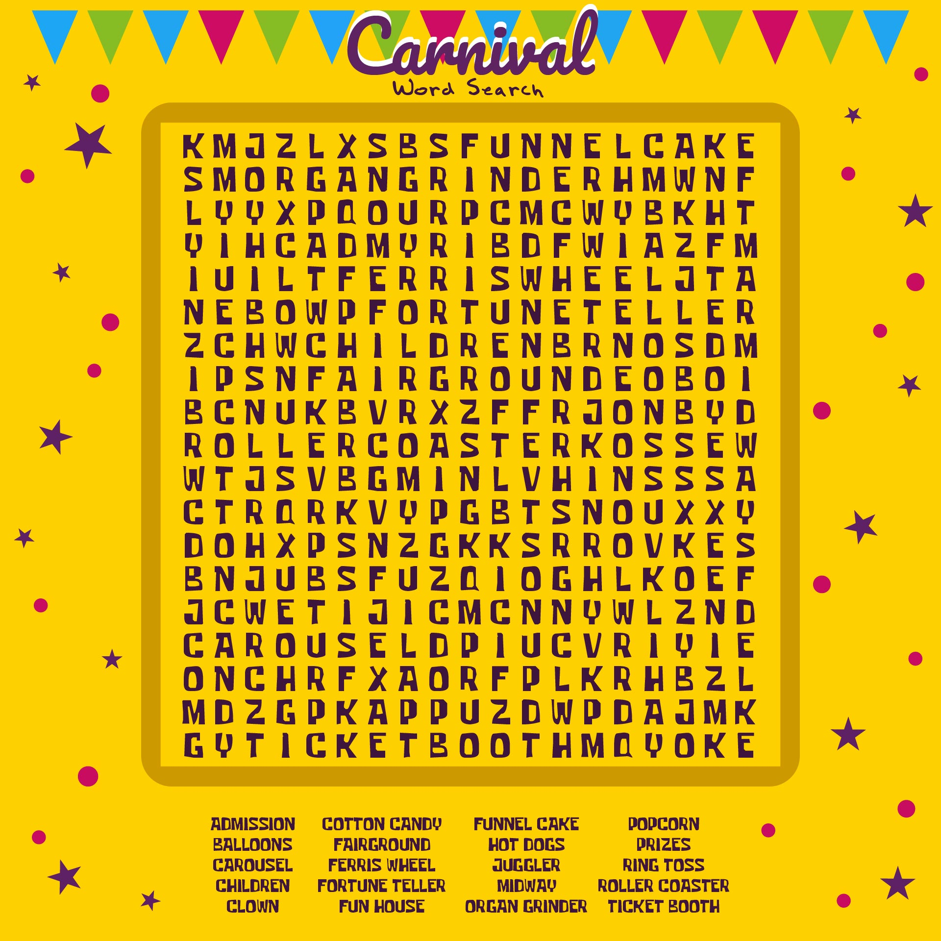 Extra Large Print Word Search Printable