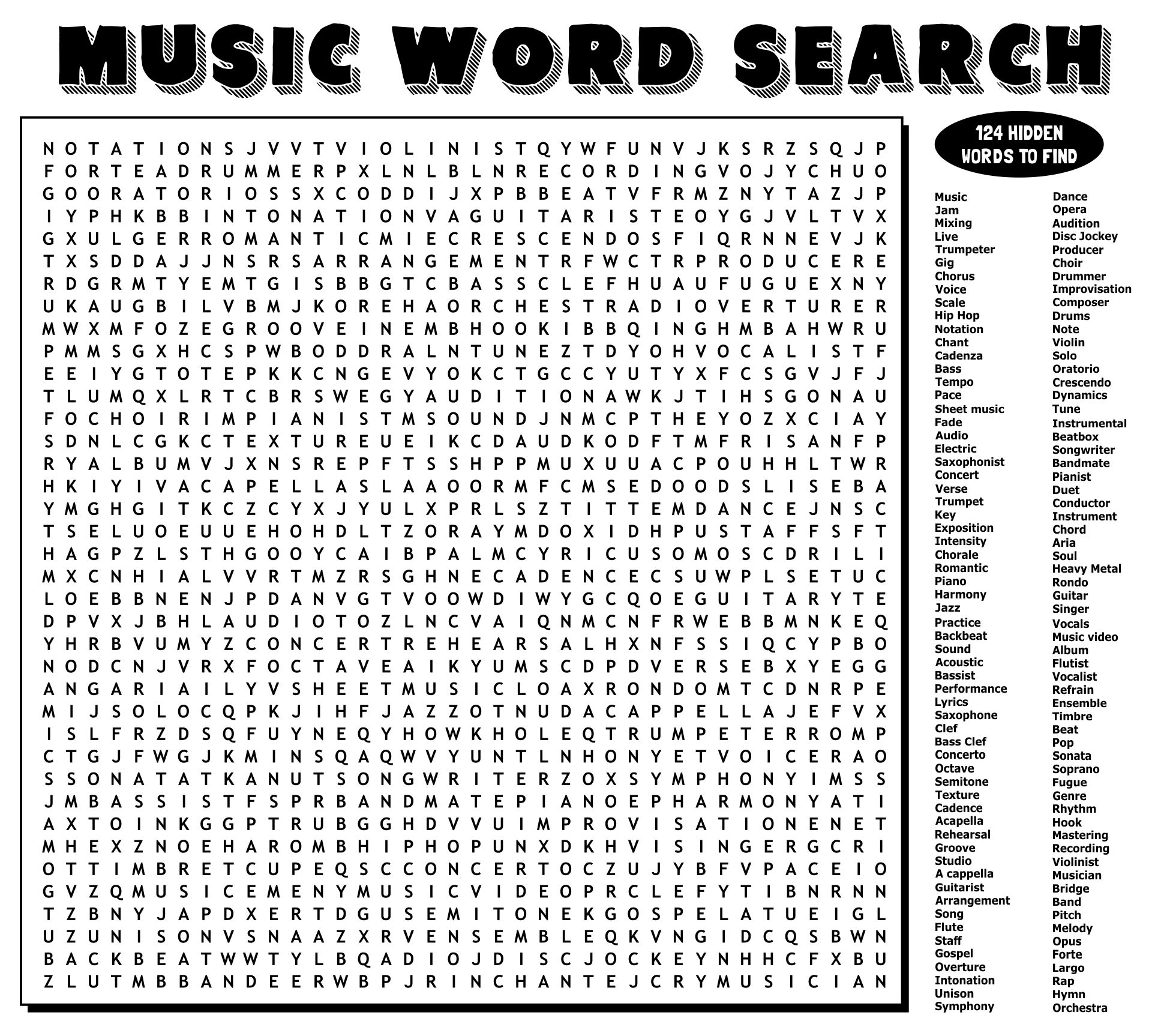 Extremely Hard Word Search 20 Free PDF Printables Printablee