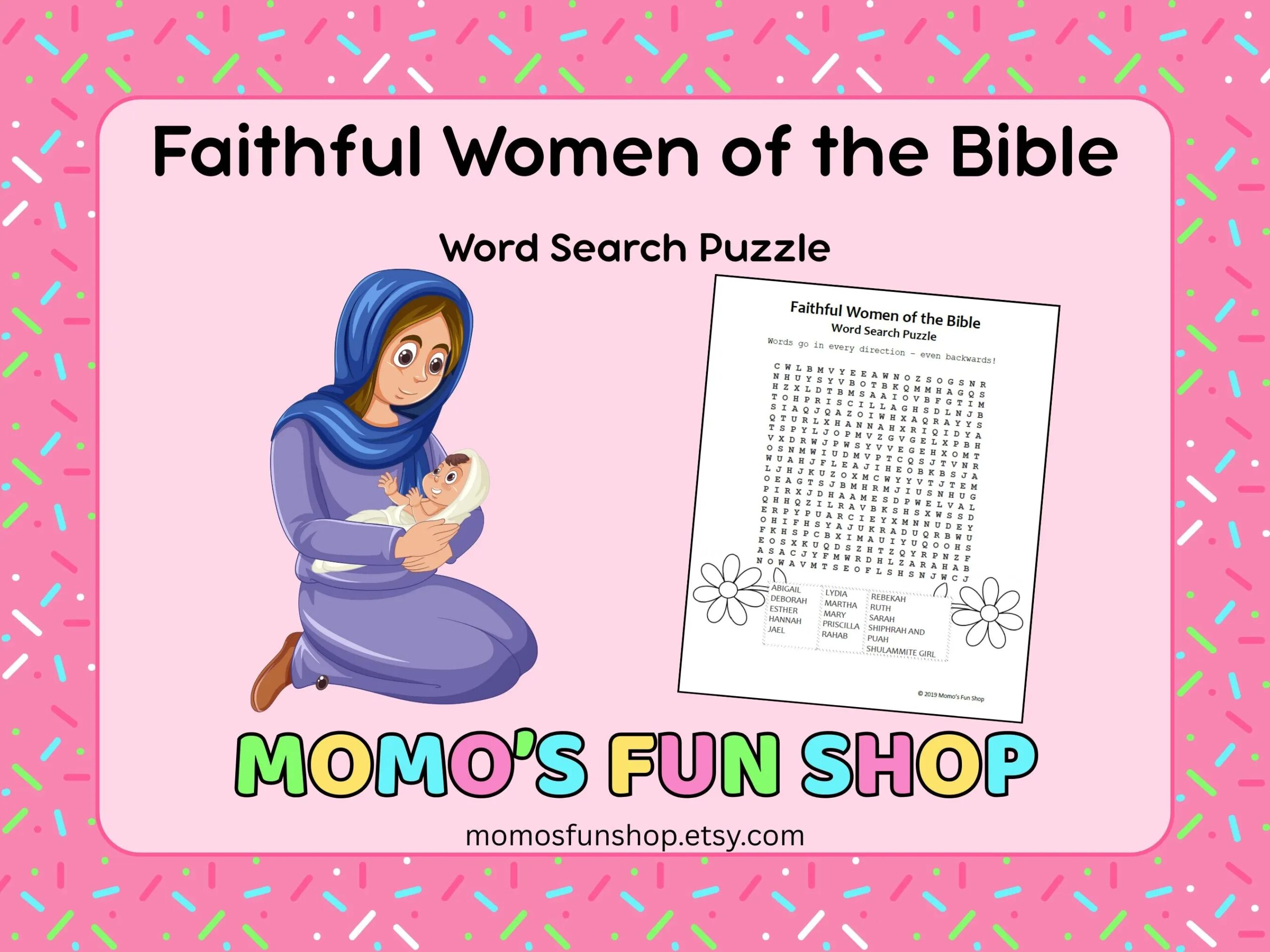 Faithful Women Of The Bible Word Search Puzzle JW Printables For Kids Family Worship Meeting Activity Sheet Instant Download PDF Etsy