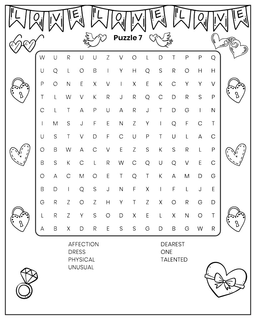 Fall In Love With Valentine s Day Word Search Puzzles Made By Teachers