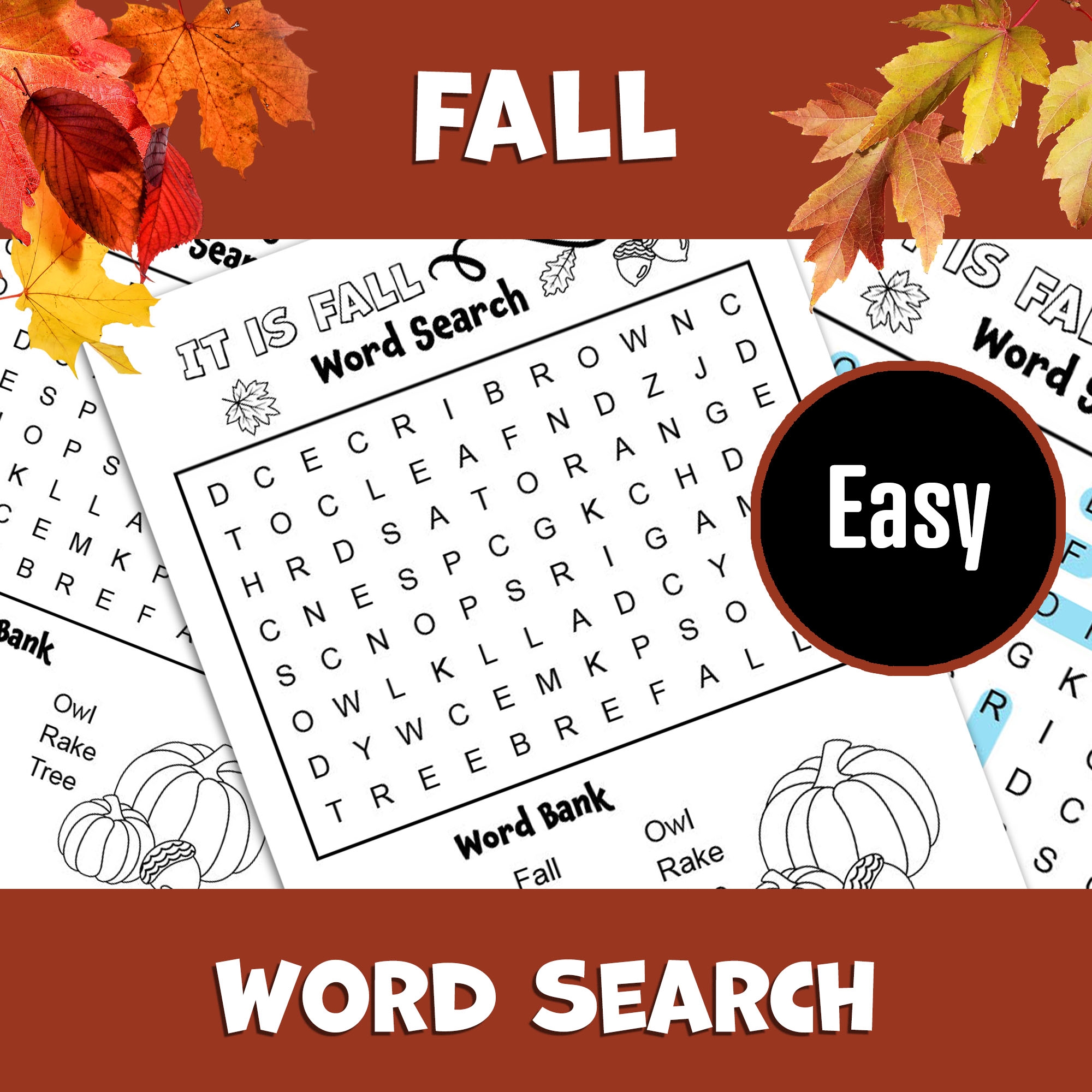 October Word Search Printable