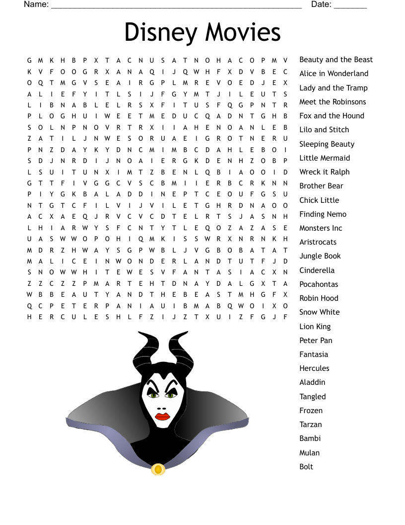Famous Dogs Word Search WordMint