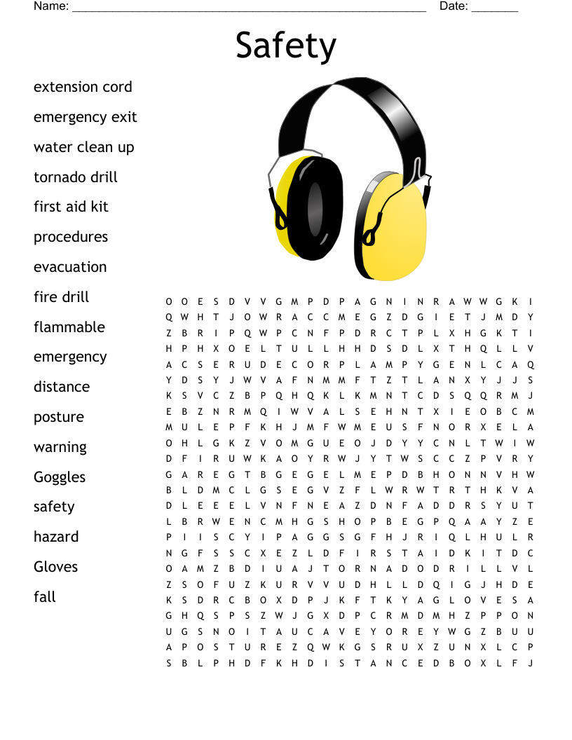 Fire Safety Word Search WordMint