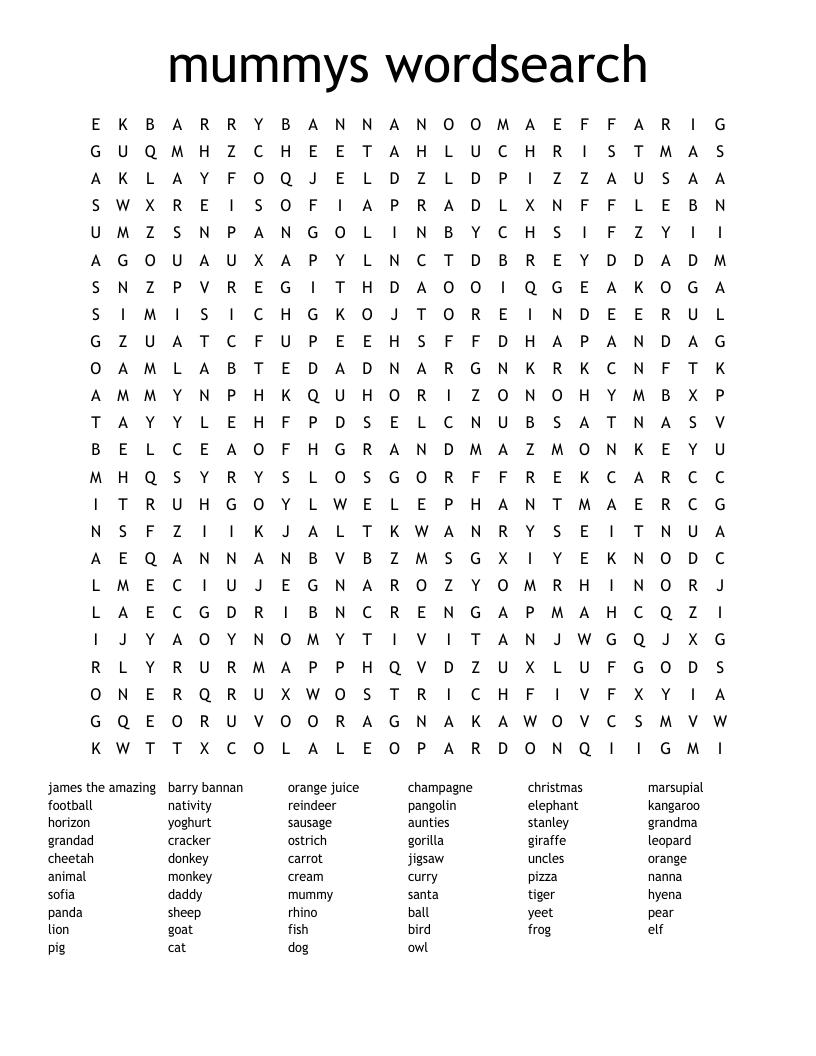 Food And Drink 50 Word Search WordMint