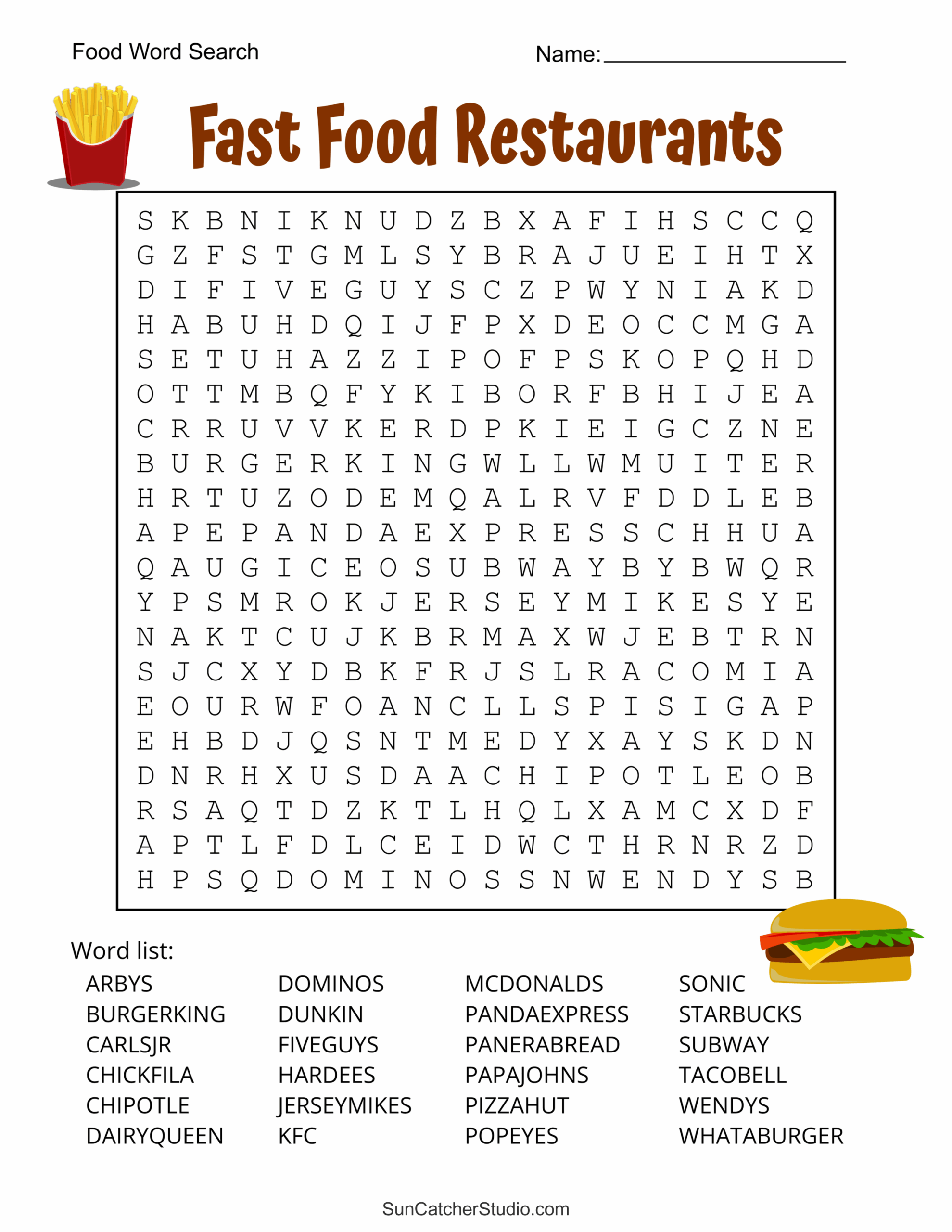 Food Word Search Free Printable Puzzles Free Printables Monograms Design Tools Patterns DIY Projects
