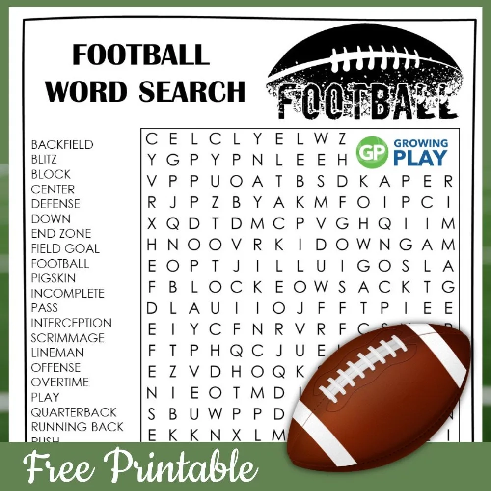 Football Activities And Free Printables For Kids The Art Kit