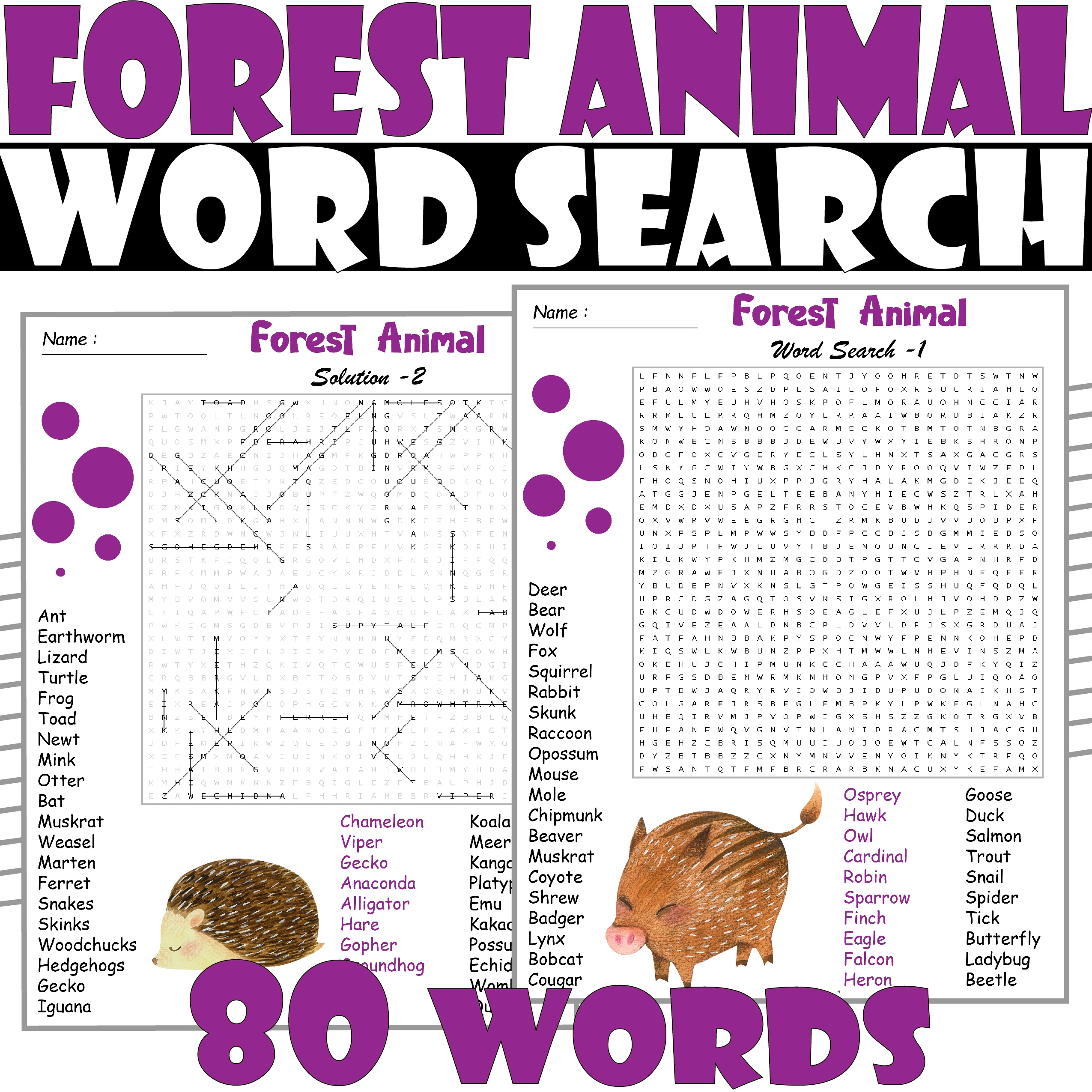 Forest Animal Word Search Puzzle Woodland Animal Word Search Activities Made By Teachers Forest Animal Word Search Puzzle Woodland Animal Word Search Activities Made By Teachers