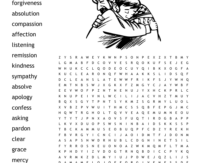 Forgiveness Word Search WordMint